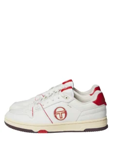 Outlet Prime Shot Da Sneaker- Antique White/ Almond Oil/ Adrenaline Red For The Court