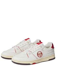 Outlet Prime Shot Da Sneaker- Antique White/ Almond Oil/ Adrenaline Red For The Court