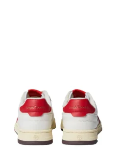 Fashion Prime Shot Da Sneaker- Antique White/ Almond Oil/ Adrenaline Red Shoes