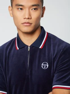 Sale Primo Velour Polo- Maritime Blue Polos