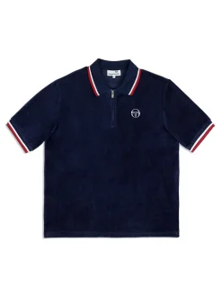 Sale Primo Velour Polo- Maritime Blue Matching Separates