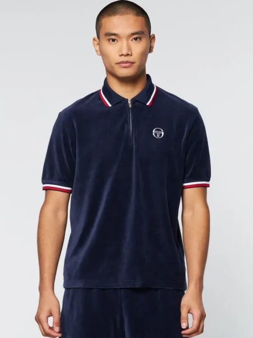 Sale Primo Velour Polo- Maritime Blue Matching Separates