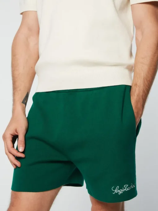 Fashion Roselli Knit Polo- Evergreen Knitwear