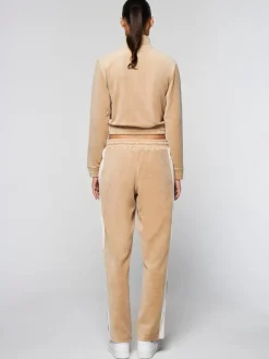 Discount Sara Velour Track Jacket- Humus Velour