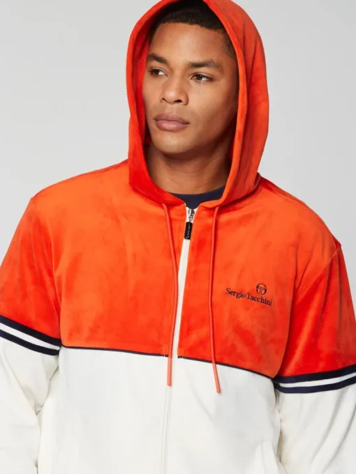 Discount Scopeto Full-Zip Velour Hoodie- Poinciana/ Gardenia View All