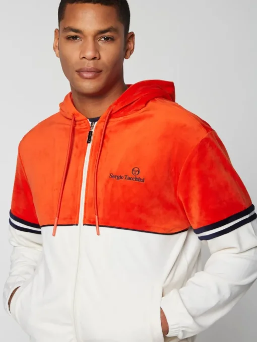 Discount Scopeto Full-Zip Velour Hoodie- Poinciana/ Gardenia View All
