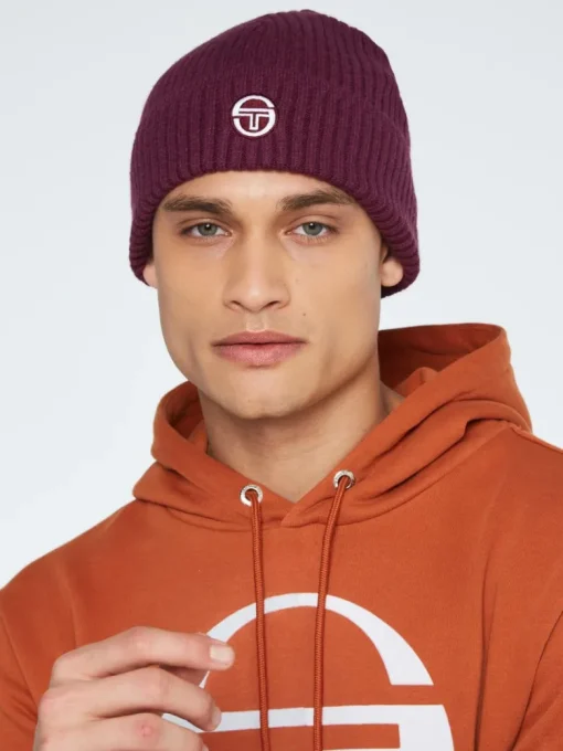 Discount Tacchini Beanie-Grape Wine Knitwear