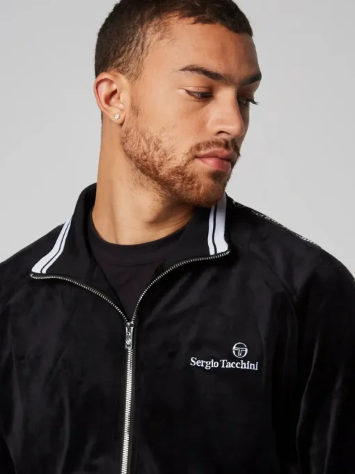 New Tipo Velour Track Jacket- Black Velour
