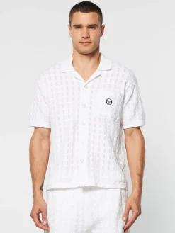 Sale Ulivo Crochet Shirt- Brilliant White Matching Separates
