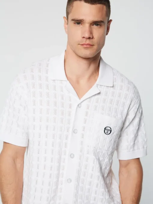 Sale Ulivo Crochet Shirt- Brilliant White Matching Separates