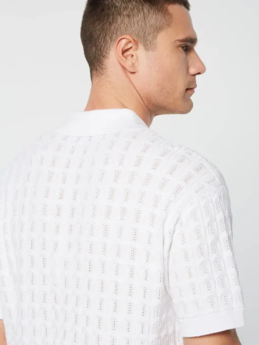 Sale Ulivo Crochet Shirt- Brilliant White Matching Separates