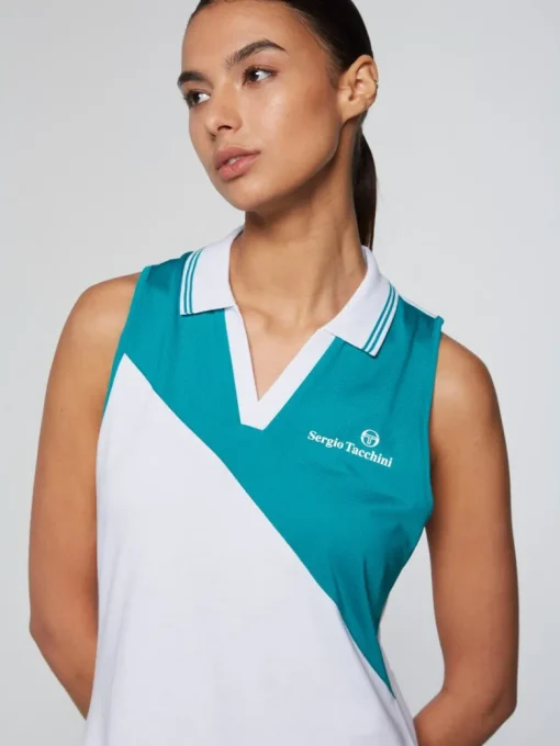 Fashion Women'S Vigentino Tennis Dress- White Dresses