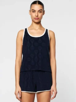 Sale Zona Tank- Maritime Blue Tops And Sports Bras